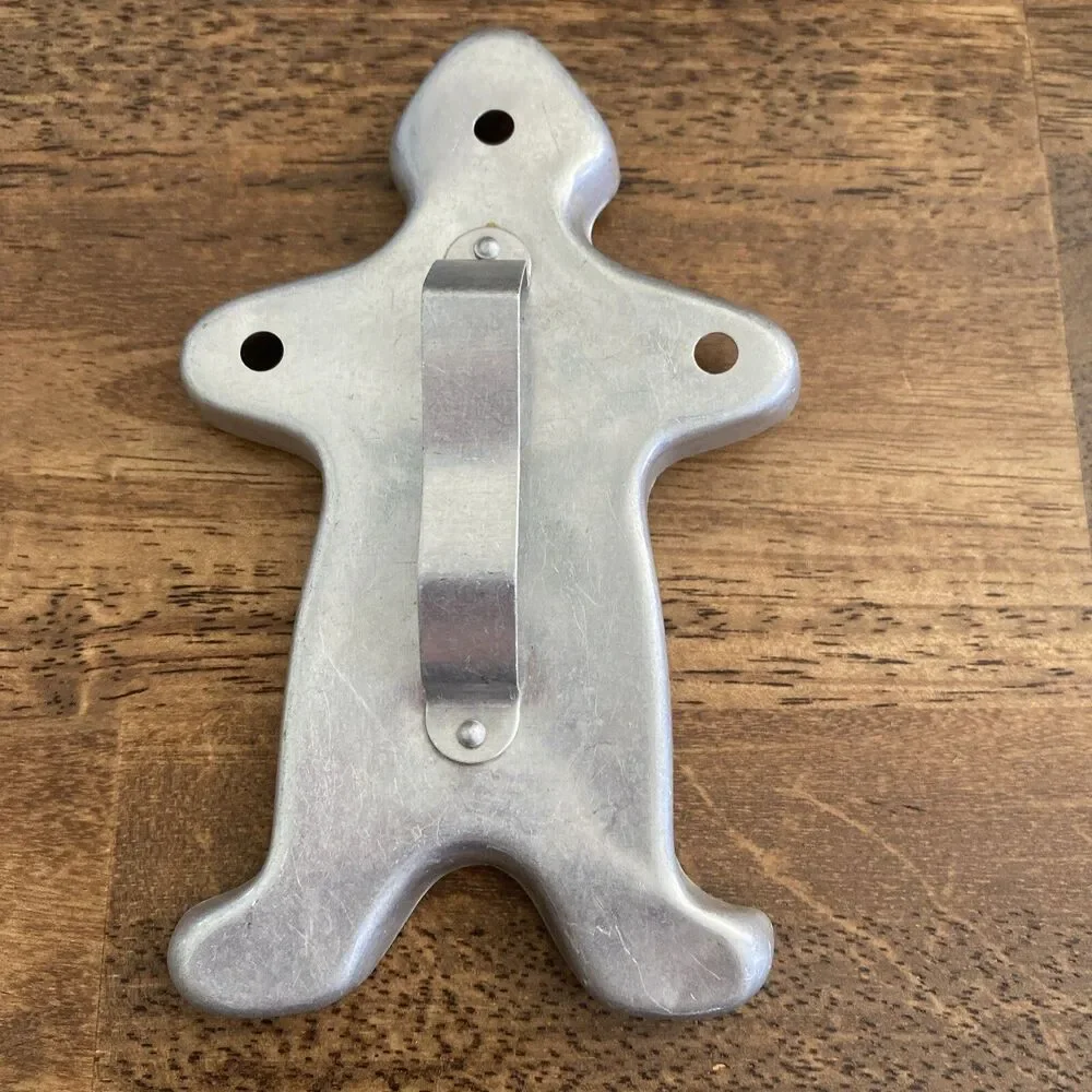 Vintage Gingerbread Man Cookie Cutter 6” Farmhouse Rustic Christmas With Handle